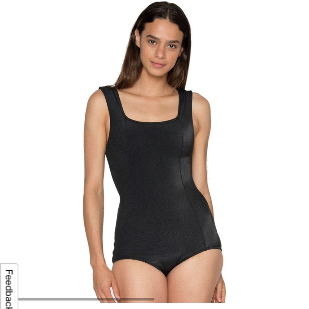 Seea‎ Swimwear Tofino Black Rib One-Piece Swimsuit Size XS